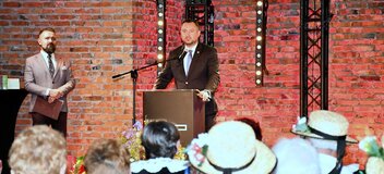 Wicemarszałek Województwa Lubelskiego, Marek Wojciechowski wita uczestników spotkania