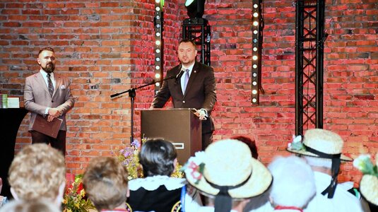 Wicemarszałek Województwa Lubelskiego, Marek Wojciechowski wita uczestników spotkania