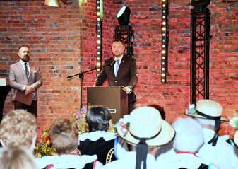 Wicemarszałek Województwa Lubelskiego, Marek Wojciechowski wita uczestników spotkania