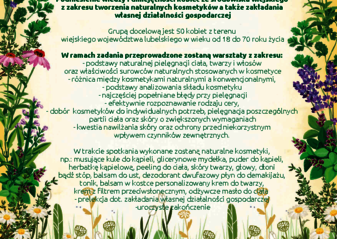 Plakat informujący o operacji realizowanej przez Gminę Wierzbica . „Eko babki-aktywizacja kobiet w środowisku wiejskim”.